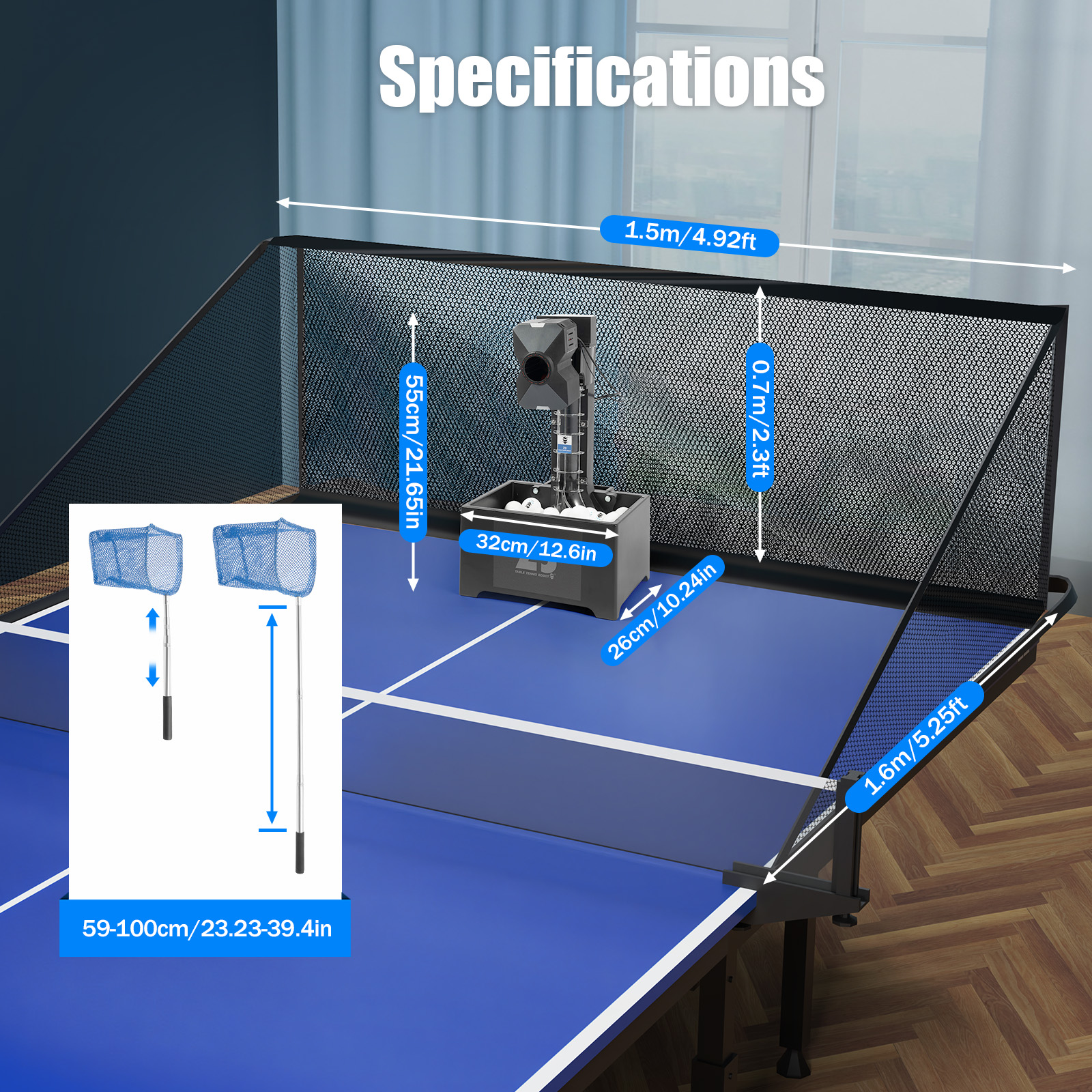 Table Tennis Robot with Net&10 - Table Tennis Player recension och pris