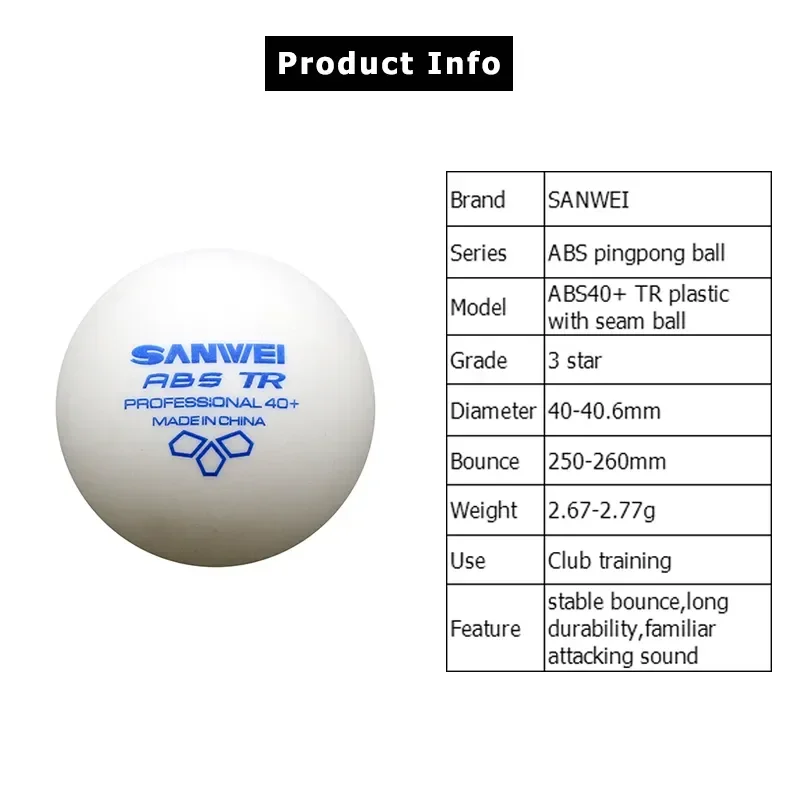 SANWEI-ABS TR 3 Star Table Ten - Table Tennis Player recension och pris