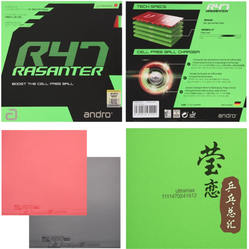 Andro Rasanter R45 47 50 C45 4 - Table Tennis Shop recension och pris