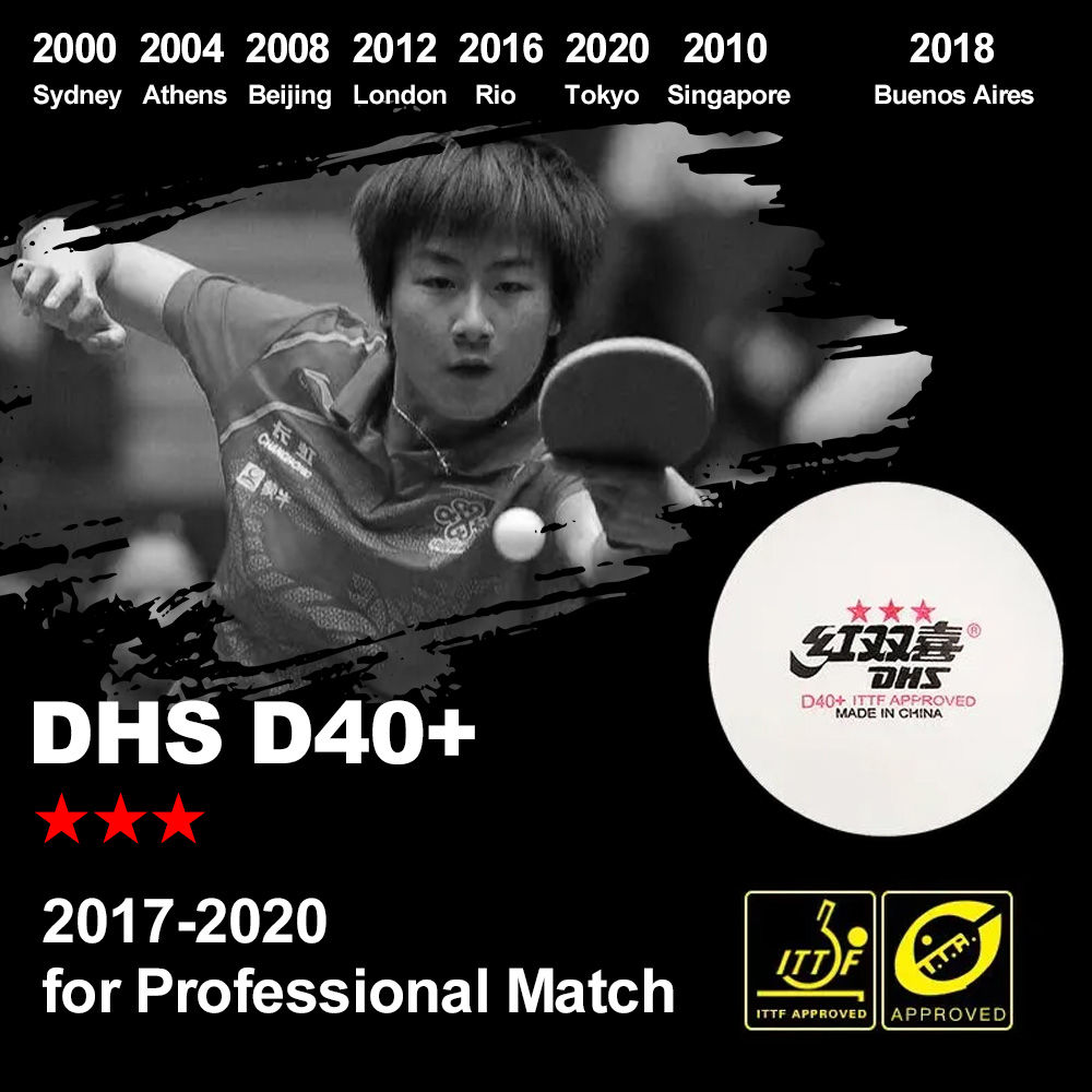 DHS D40+ DJ40+ Ping Pong Balls - Table Tennis Player recension och pris