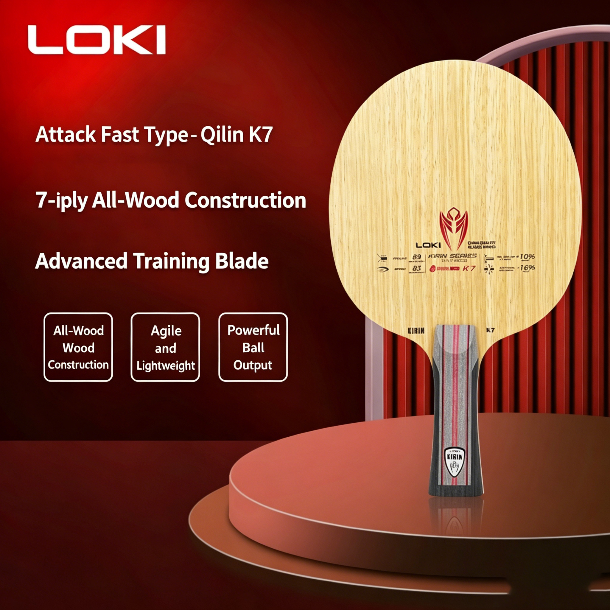 LOKI KIRIN Series Table Tennis - Table Tennis Player recension och pris